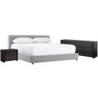 Four Hands Aidan Bedroom Set in Heavy Pebble Pewter - Queen