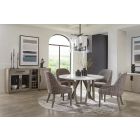 Parker House Pure Modern 54 in. Round Dining Set with Wood Base in Moonstone #2518