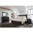 Aspenhome Oxford Panel Storage Bedroom Set - Rubbed Black #450