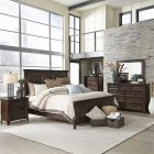 Liberty Furniture Saddlebrook King Panel Bedroom Set in Tobacco