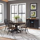 Liberty Furniture Carolina Crossing Oval Pedestal Dining Set in Black