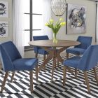 Liberty Furniture Space Savers Round Dining Set with Blue Nido Chair