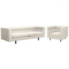 Interlude Home Ornette Sofa Set in Pearl