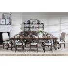 Legacy Classic Kingston Leg Dining Set with X Back Side Chair in Dark Sable