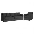 Four Hands Dade Outdoor Sofa Set - FIQA Boucle Slate