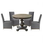 Uttermost Sylvana Wood Round Dining Set with Gerard Armless Chair