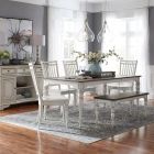 Liberty Furniture Magnolia Manor Leg Dining Set in Antique White #C4000S