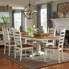 Liberty Furniture Springfield Double Pedestal Dining Set in Honey and Cream