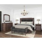 A.R.T. Furniture Revival King Upholstered Bedroom Set in Napa Mahogany