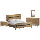 A.R.T. Furniture Loft King Woven Panel Bedroom Set in Natural Woven