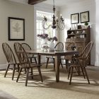 Liberty Furniture Hearthstone Rectangular Leg Dining Set in Oak