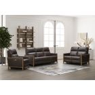 Barcalounger Hartman Power Reclining Sofa Set with Power Head Rests, Toscani Antique Walnut (INPROASE24)