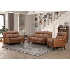 Barcalounger Kimball Power Reclining Sofa Set with Power Head Rests, Homerun Cinnamon (INPROASE24)