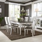 Liberty Furniture Allyson Park Rectangular Dining Set in White/Charcoal