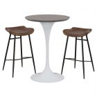 Fairfield Chair Massimo Laminate 26" Counter Height Dining Set with Tulip Base in Heathered Gray/Blanca