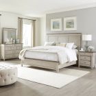 Liberty Furniture Ivy Hollow Queen Panel Bedroom Set in Weathered Linen