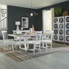 Liberty Furniture Palmetto Heights Double Pedestal Dining Set in Two-Tone Shell White and Driftwood #C4000S