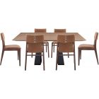 Uultis Wing Dining Set 67X43" MH5230 149 - Walnut 077-Black 50082457