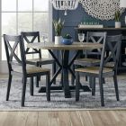 Liberty Furniture Lakeshore Single Pedestal Dining Set in Navy