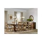 Hooker Furniture Archivist Trestle Dining Set in Dark Wood