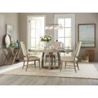 Hooker Furniture Affinity 48in Round Pedestal Dining Set in Greige Oak