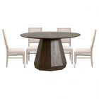 Essentials For Living Traditions Coulter 54" Round Dining Set in Burnished Brown Ash