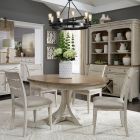 Liberty Furniture Farmhouse Reimagined Pedestal Dining Set in Antique White C2001S