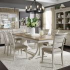 Liberty Furniture Farmhouse Reimagined Trestle Dining Set in Antique White