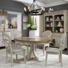 Liberty Furniture Farmhouse Reimagined Pedestal Dining Set in Antique White