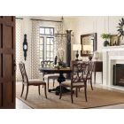 Hooker Furniture Charleston Round Pedestal Dining Set with 1-20" Leaf in Black Cherry