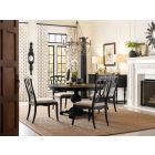 Hooker Furniture Charleston Round Pedestal Dining Set with 1-20" Leaf in Black Cherry #75310-97