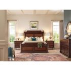 Hooker Furniture Charleston King Panel Bedroom Set with 3-Drawer Nightstand in Maraschino Cherry