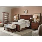 Hooker Furniture Charleston Queen Sleigh Bedroom Set with 2-Drawer Nightstand in Maraschino Cherry