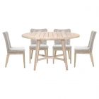 Essentials For Living Woven Carmel Outdoor 54" Round Dining Set with Mesh Outdoor Dining Chair