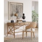 Hooker Furniture Retreat Pole Rattan Writing Desk Set in Dune