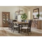 Hooker Furniture Americana Leg Dining Set with 1-22" Leaf in Molasses