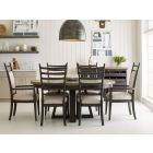 Kincaid Furniture Plank Road Button 7pc Dining Table Set in Charcoal #636C-637C