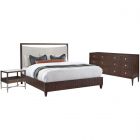 Fairfield West Camden Queen Bedroom Set in Tahitian Pearl with Ecru Fabric