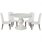 Fairfield Chair Nottington Cottage Round Dining Set in Antique Parchment