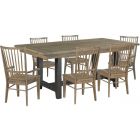 Kincaid Furniture Mill House 74" Webb Trestle Dining Set 860-638-860-639