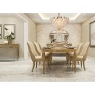 AICO Michael Amini Villa Cherie Oval Dining Set With Leaves - Caramel