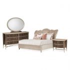 AICO Michael Amini Villa Cherie Upholstered Bedroom Set - Porcini