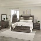 Liberty Furniture Lakeside Haven Opt Twin Panel Bedroom Set in Brownstone