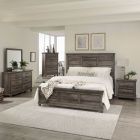 Liberty Furniture Lakeside Haven Twin Panel Bedroom Set in Brownstone