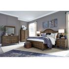 Magnussen Bay Creek Arched Bedroom Set with Storage Rails, King | Unlimited Furniture