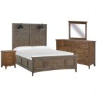 Magnussen Bay Creek Lamp Panel Bedroom Set with Regular Rails, Queen | Unlimited Furniture