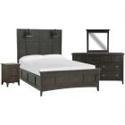 Magnussen Westley Falls Lamp Panel Bedroom Set with Regular Rails, Queen | Unlimited Furniture