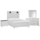 Magnussen Heron Cove Lamp Panel Bedroom Set with Regular Rails, Queen | Unlimited Furniture