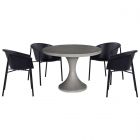 Moe's Home Collection Isadora Outdoor Dining Set in Dark Grey