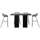 Moe's Home Collection Lithic Outdoor Bar Set in Dark Grey